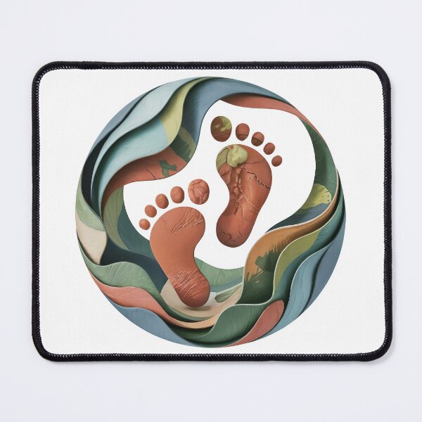 Item preview, Vibrant earthy footprint design with natural landscape elements designed and sold by Creative88Art.