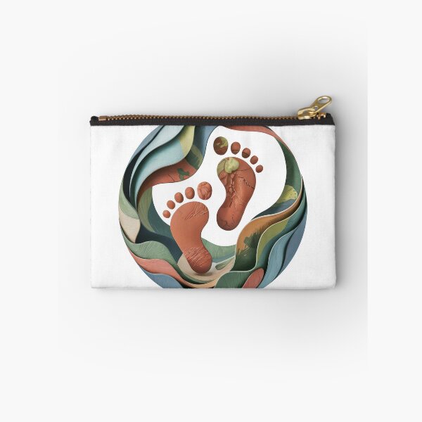 Item preview, Vibrant earthy footprint design with natural landscape elements designed and sold by Creative88Art.