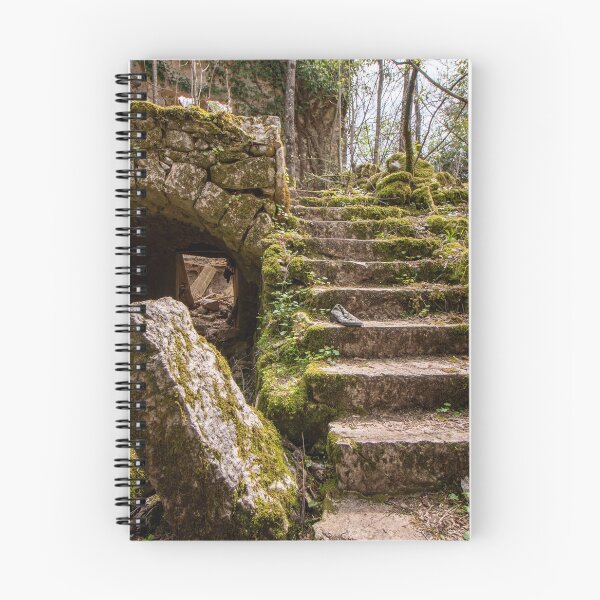 Item preview, Dolova Village Ruins – Moss-covered Stone Staircase & Abandoned Archway | Urbex Lost Place Photo designed and sold by MarkusUrbex.