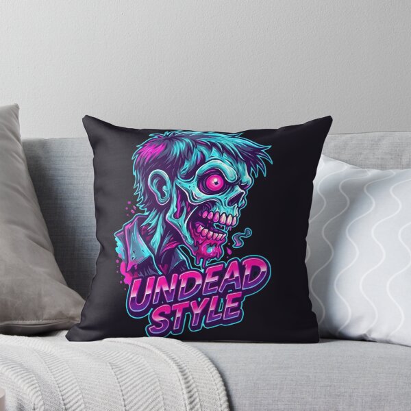 Item preview, Darksynth Zombie Neon 80s Horror Graphic Undead Retro Style designed and sold by MarCinu Art.