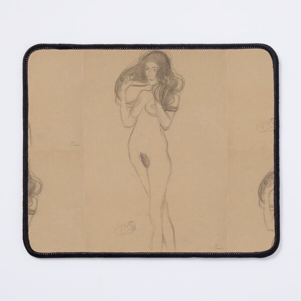 Item preview, Stehender Madchenakt Nach Links by Gustav Klimt: Vienna Secession Nude Poster designed and sold by artofuniverse.