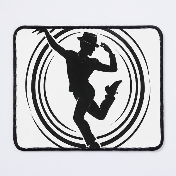 Item preview, Silhouette of a stylish man dancing dynamically in a circle designed and sold by Creative88Art.