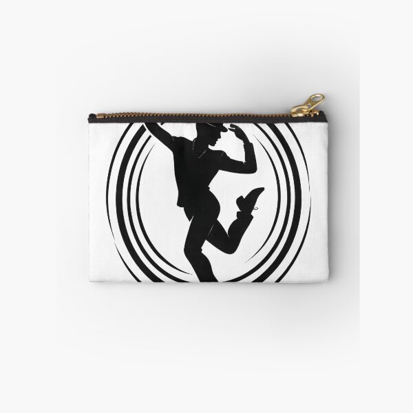 Item preview, Silhouette of a stylish man dancing dynamically in a circle designed and sold by Creative88Art.