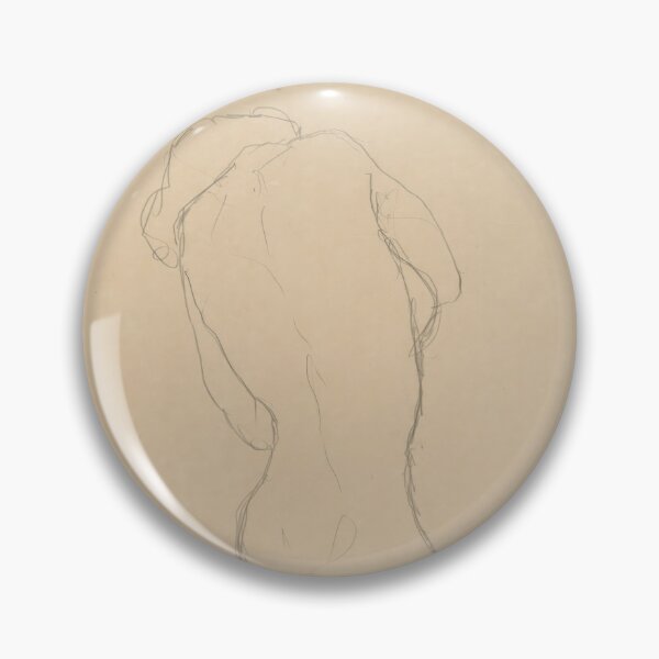 Item preview, Stehender Ruckenakt Etwas Nach Rechts by Gustav Klimt: Minimalist Nude Poster designed and sold by artofuniverse.
