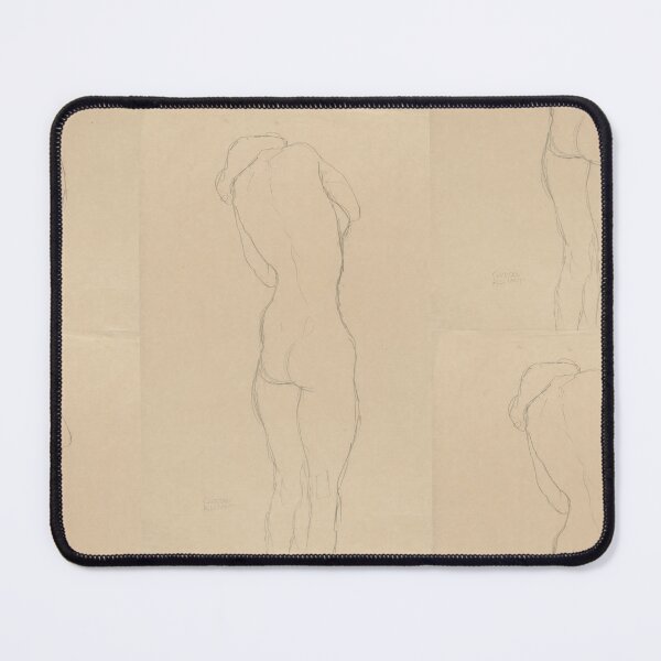 Item preview, Stehender Ruckenakt Etwas Nach Rechts by Gustav Klimt: Minimalist Nude Poster designed and sold by artofuniverse.