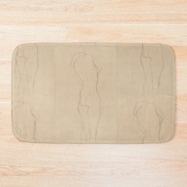 Item preview, Stehender Ruckenakt Etwas Nach Rechts by Gustav Klimt: Minimalist Nude Poster designed and sold by artofuniverse.