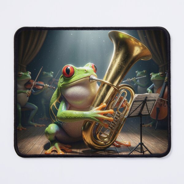 Item preview, Tree Frog Playing the Tuba in Frog Orchestra designed and sold by Tridentulus.