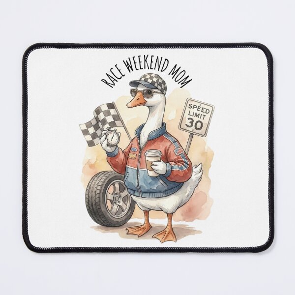Item preview, Race Weekend Mom Duck Illustration designed and sold by MTJ-Mushrooms.