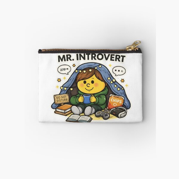 Item preview, Mr Introvert Character Animated Yellow Cartoon Mr Men Social Relatable Feeling Mood Funny Tiktok Meme designed and sold by SamiraArts.