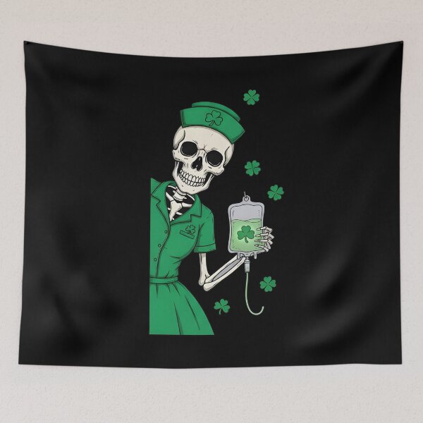 Item preview, St Patricks Nurse Skeleton designed and sold by KroghDs.