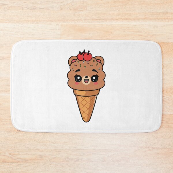Item preview, Kawaii Cute Bear Ice Cream – Cute Chocolate Bear Dessert designed and sold by Marshallamoakohene.