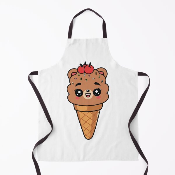 Item preview, Kawaii Cute Bear Ice Cream – Cute Chocolate Bear Dessert designed and sold by MarshallStickerX.