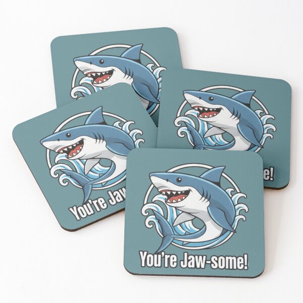 Item preview, You’re Jaw-some – Cute Shark designed and sold by GeekGuysShop.