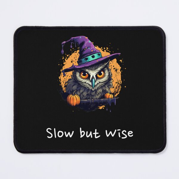 Item preview, Slow but Wise – Cute Halloween Owl Wizard designed and sold by AM.87.