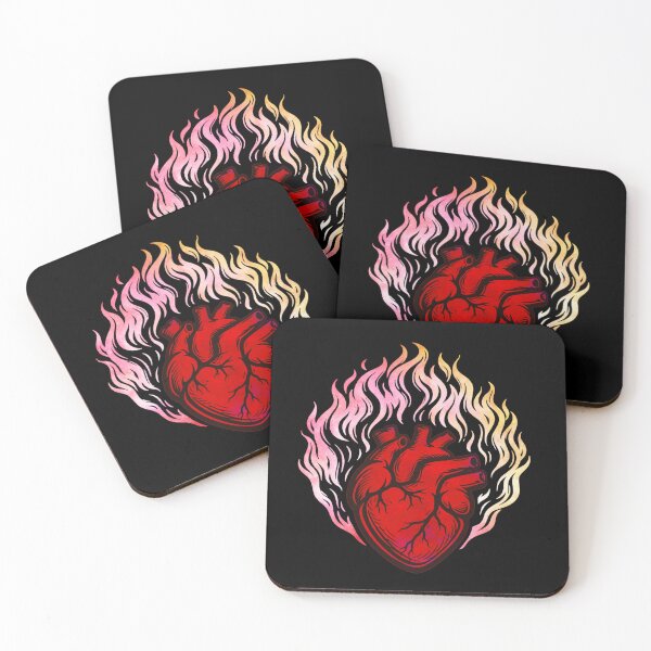 Item preview, Saepe Ardeo - I am often on fire - Burning Heart designed and sold by Mad Man With A Workshop.