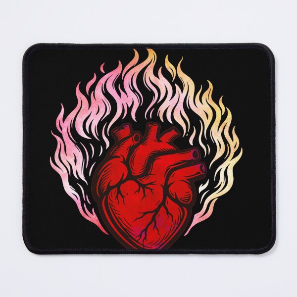 Item preview, Saepe Ardeo - I am often on fire - Burning Heart designed and sold by Mad Man With A Workshop.