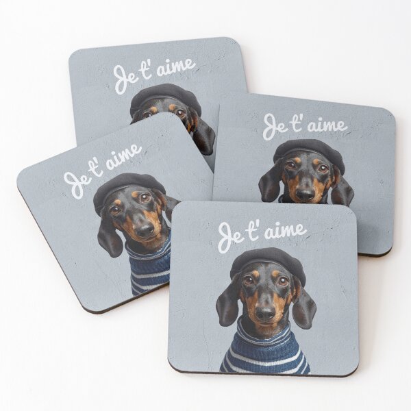 Item preview, Sausage dog Je t'aime designed and sold by FlowerFolie.