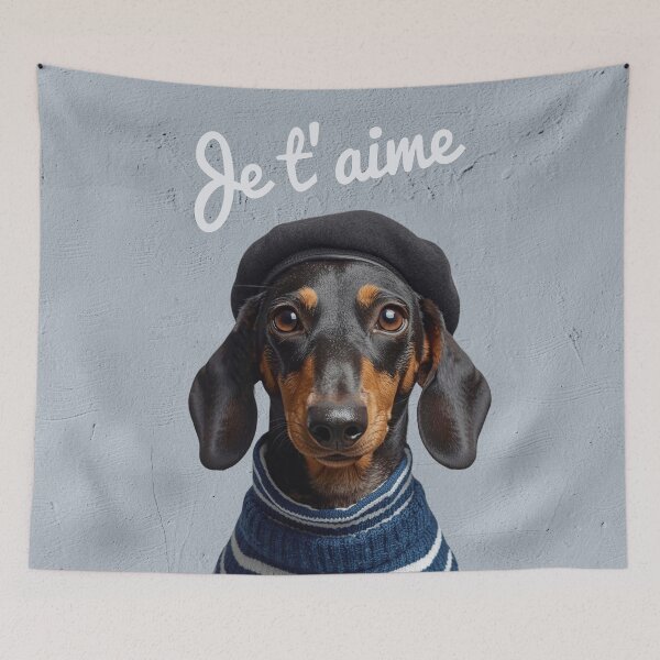 Item preview, Sausage dog Je t'aime designed and sold by FlowerFolie.