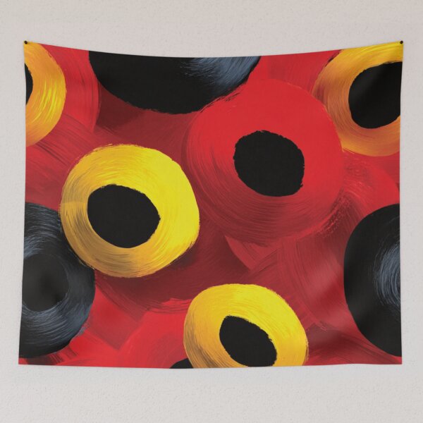 Item preview, Vibrant Glossy 3D Abstract Colorful Circle Pattern designed and sold by DGtaLrtcom.