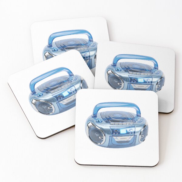 Item preview, Translucent Blue CD Player Boombox Y2K Tech designed and sold by NostalgiaOS.
