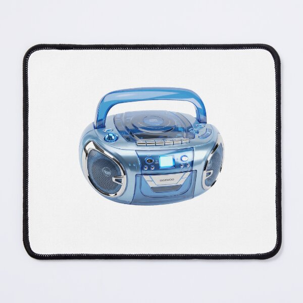 Item preview, Translucent Blue CD Player Boombox Y2K Tech designed and sold by NostalgiaOS.