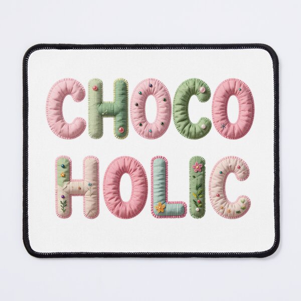 Item preview, CHOCOHOLIC - IN PASTEL FAUX LETTERING designed and sold by AlexOBrienArt.