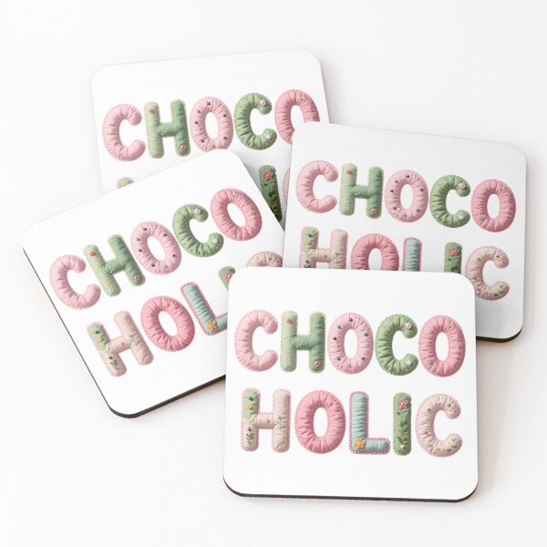 Item preview, CHOCOHOLIC - IN PASTEL FAUX LETTERING designed and sold by AlexOBrienArt.