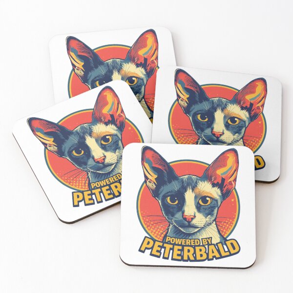 Item preview, Powered by Peterbald T-Shirt – Funny Peterbald Cat Shirt for Cat Lovers designed and sold by Lamagift.