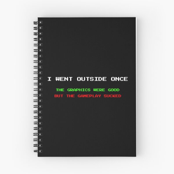 Item preview, I Went Outside Once Gamer Funny Text designed and sold by vividlukas.
