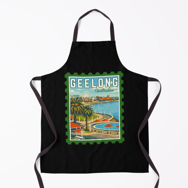 Item preview, Geelong in Victoria, Australia, Vintage Travel Stamp Illustration designed and sold by MaateoDesign.
