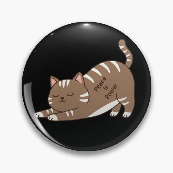 Item preview, Peace Is Power Cute Cat Design | Calm Mindset Motivation Quote designed and sold by SV-Creation.