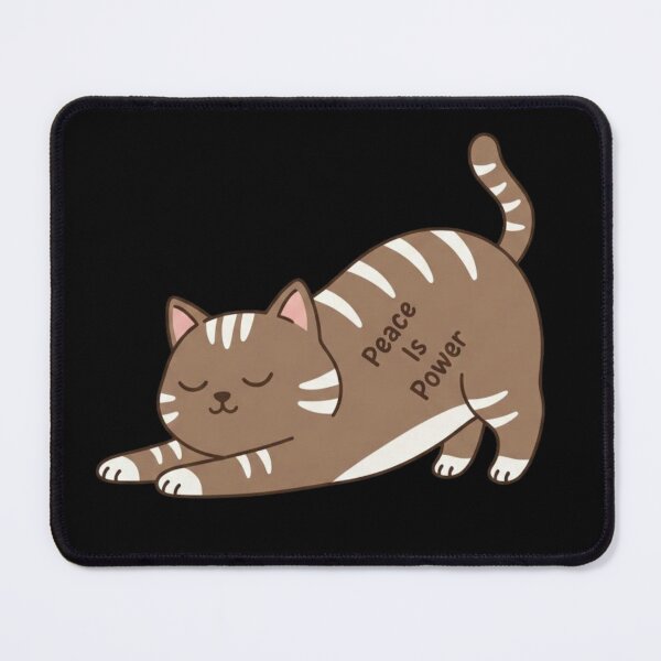 Item preview, Peace Is Power Cute Cat Design | Calm Mindset Motivation Quote designed and sold by SV-Creation.