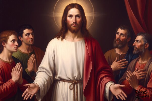 Risen Christ Among His Disciples - Inspired by Renaissance Artwork