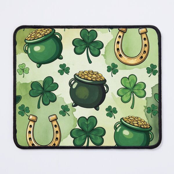 Item preview, St Patricks Day Shamrock Gold Lucky Pattern designed and sold by SassyArtistry.