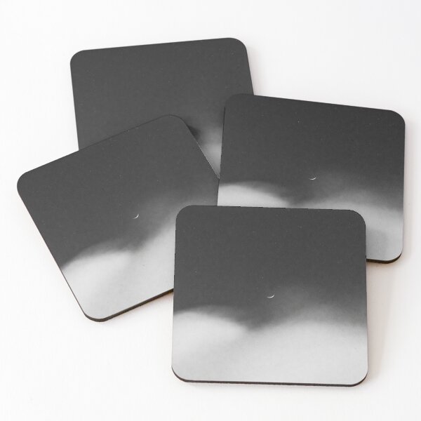 Item preview, Black White Night Sky Fog Crescent Moon designed and sold by SassyArtistry.