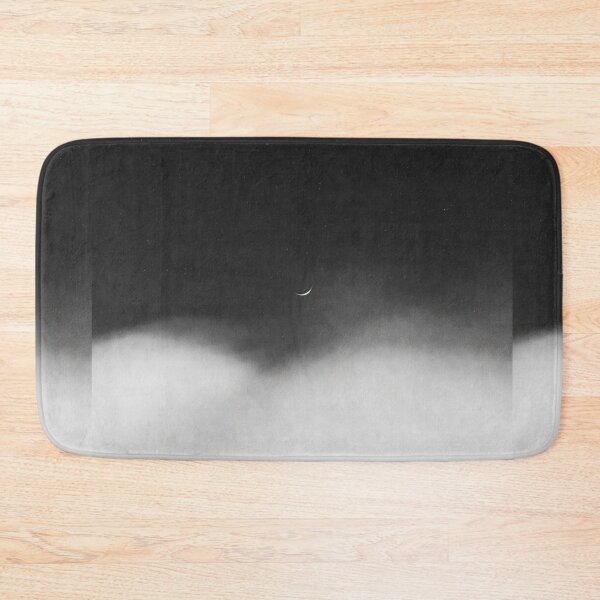 Item preview, Black White Night Sky Fog Crescent Moon designed and sold by SassyArtistry.