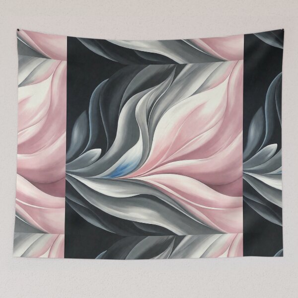 Item preview, Black Gray Pink White Marble Paint Flow designed and sold by SassyArtistry.