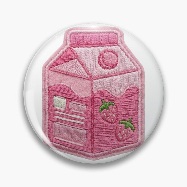 Item preview, Strawberry Milk Fabric Patch  designed and sold by AnimaliaStar.