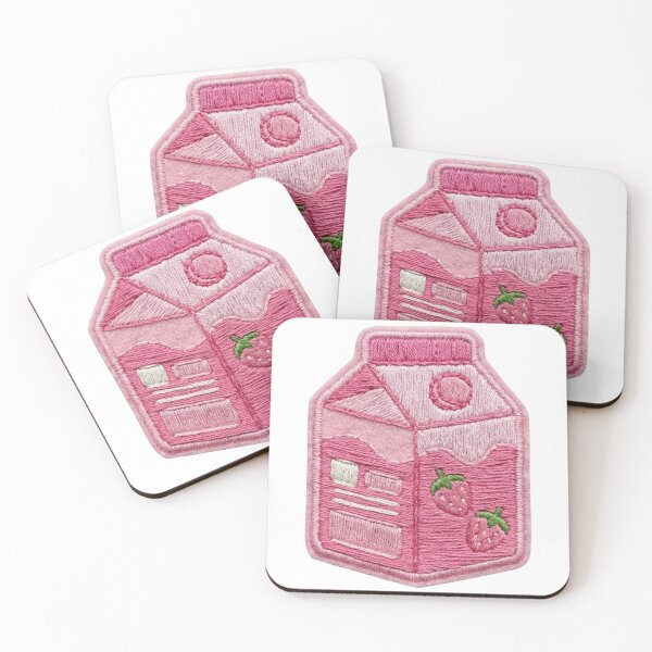 Item preview, Strawberry Milk Fabric Patch  designed and sold by AnimaliaStar.