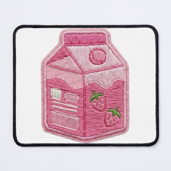 Item preview, Strawberry Milk Fabric Patch designed and sold by AnimaliaStar.