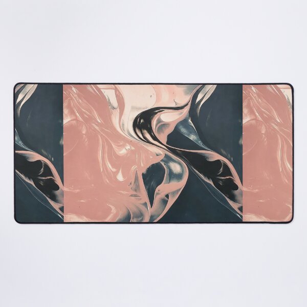 Item preview, Black Pink White Marble Fluid Paint Pattern designed and sold by SassyArtistry.