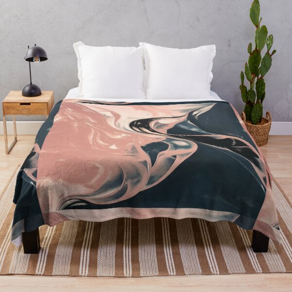 Item preview, Black Pink White Marble Fluid Paint Pattern designed and sold by SassyArtistry.