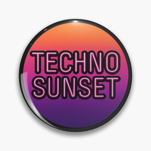 Item preview, Techno Sunset – Neon Techno Electronic Artwork designed and sold by |TRSSHOP|.
