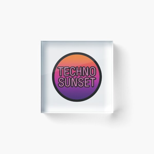 Item preview, Techno Sunset – Neon Techno Electronic Artwork designed and sold by |TRSSHOP|.