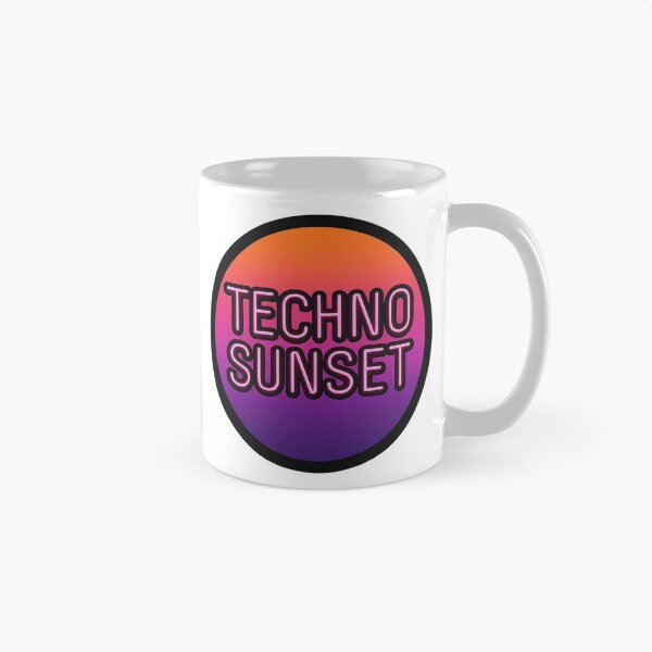Item preview, Techno Sunset – Neon Techno Electronic Artwork designed and sold by |TRSSHOP|.