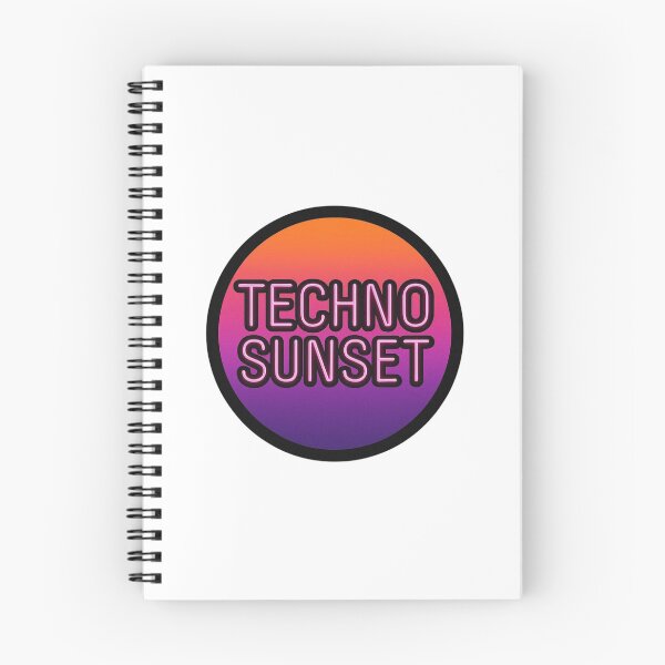 Item preview, Techno Sunset – Neon Techno Electronic Artwork designed and sold by |TRSSHOP|.