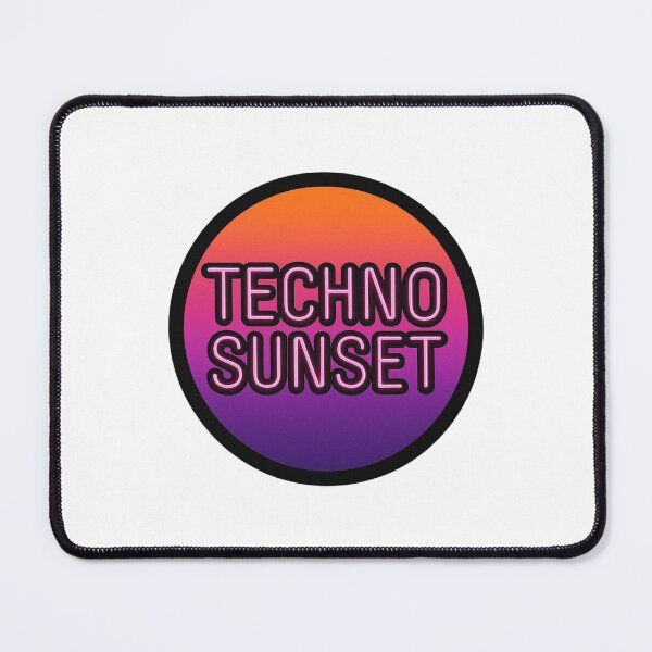 Item preview, Techno Sunset – Neon Techno Electronic Artwork designed and sold by |TRSSHOP|.