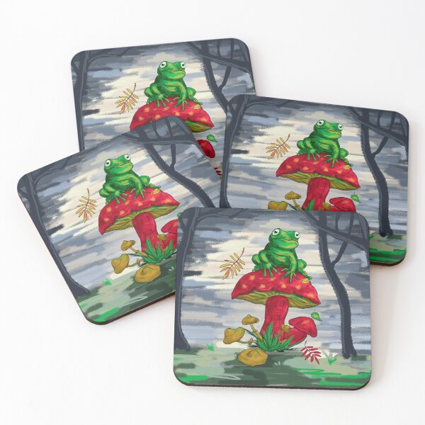 Item preview, Magical Frog on Fly Agaric - Forest Fairy Tale designed and sold by VitalusDesignArtV.