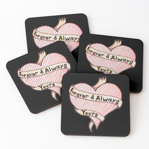 Item preview, "Forever & Always Yours" Ribbon Heart designed and sold by Mangaman Ponzi Designs.