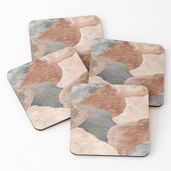 Item preview, Textured Abstract Wall Pattern in Clay and Gray Tones designed and sold by mari0n980.